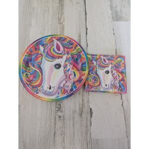Lisa Frank Rainbow Majesty Unicorn Party Tableware Plates Napkins Y2K New